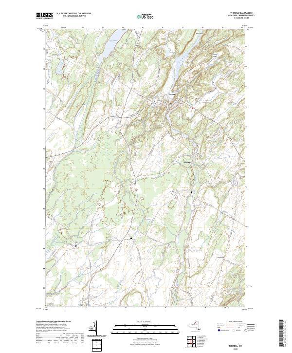 US Topo 7.5-minute map for Theresa NY