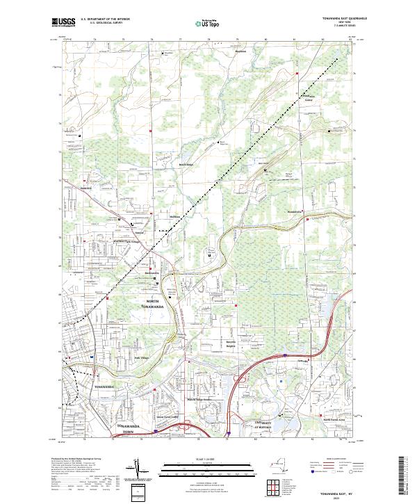 US Topo 7.5-minute map for Tonawanda East NY