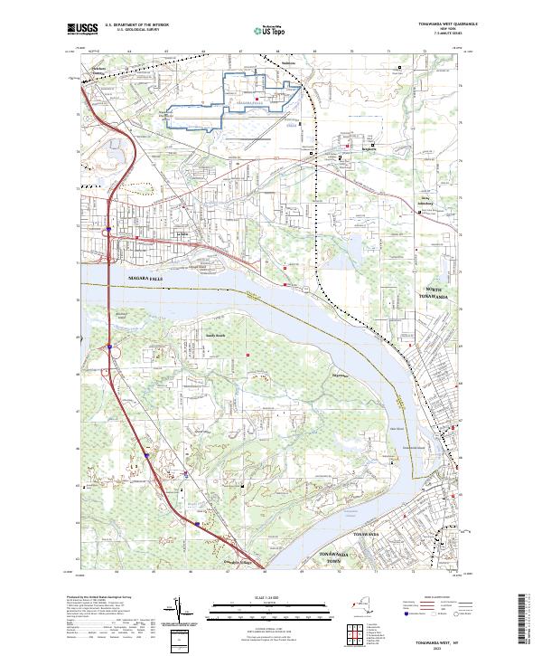 US Topo 7.5-minute map for Tonawanda West NY