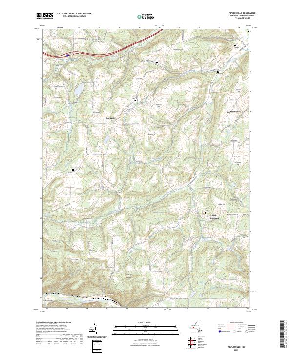 US Topo 7.5-minute map for Towlesville NY