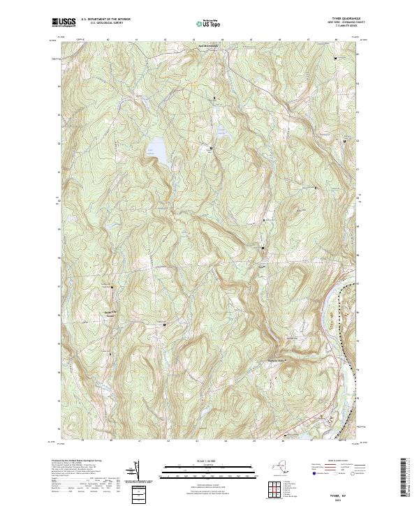 US Topo 7.5-minute map for Tyner NY