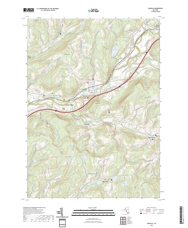 US Topo 7.5-minute map for Unadilla NY