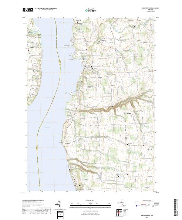 US Topo 7.5-minute map for Union Springs NY