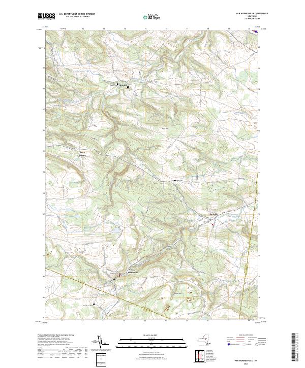 US Topo 7.5-minute map for Van Hornesville NY