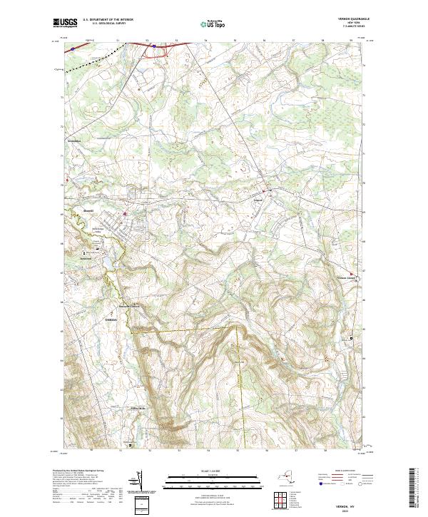 US Topo 7.5-minute map for Vernon NY