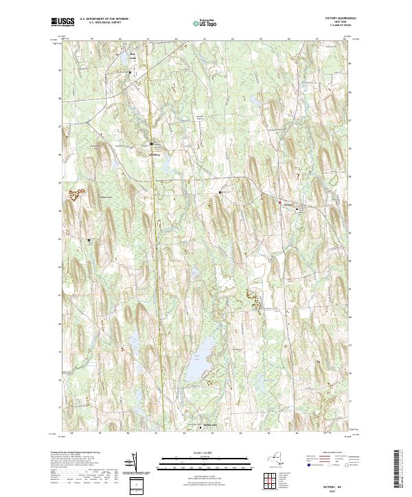 US Topo 7.5-minute map for Victory NY