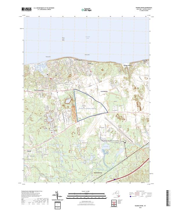 US Topo 7.5-minute map for Wading River NY