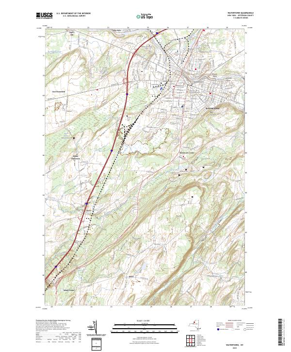 US Topo 7.5-minute map for Watertown NY