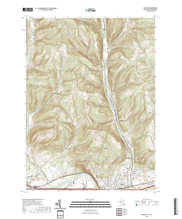 US Topo 7.5-minute map for Waverly NYPA