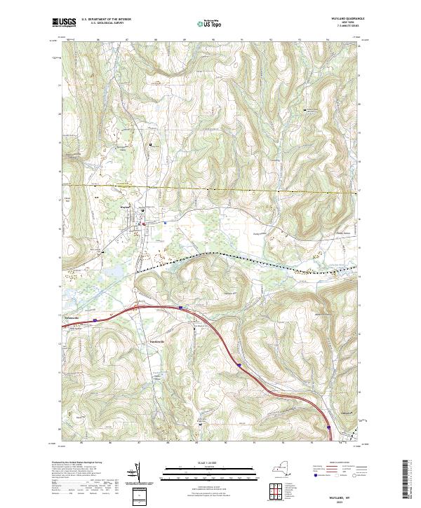 US Topo 7.5-minute map for Wayland NY