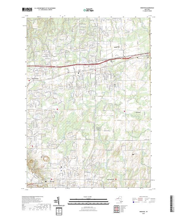 US Topo 7.5-minute map for Webster NY