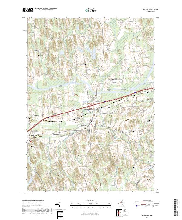 US Topo 7.5-minute map for Weedsport NY