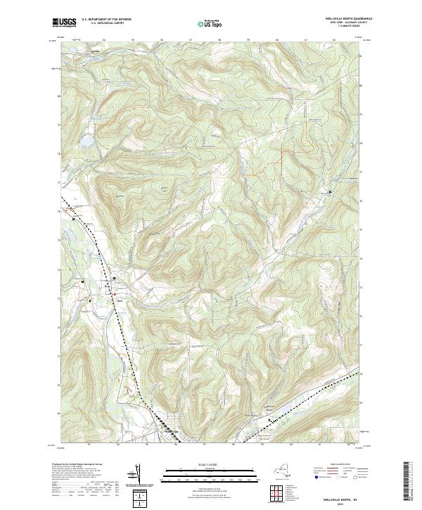 US Topo 7.5-minute map for Wellsville North NY