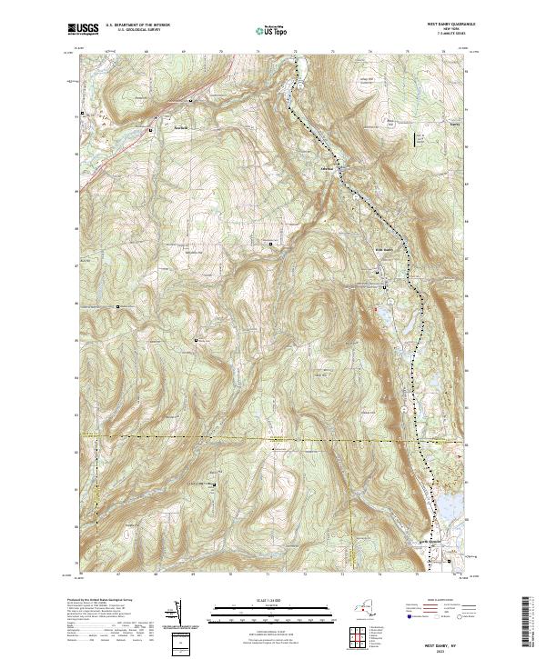 US Topo 7.5-minute map for West Danby NY