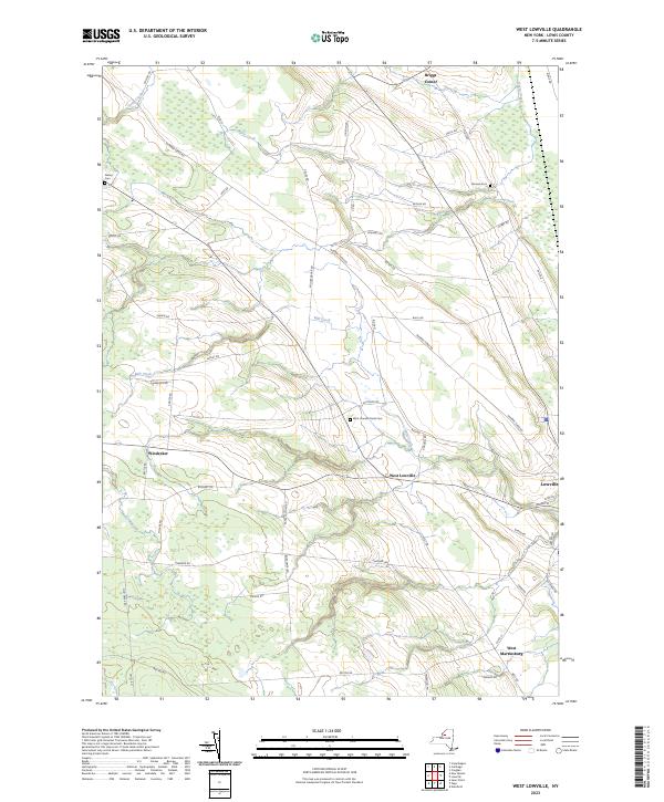 US Topo 7.5-minute map for West Lowville NY