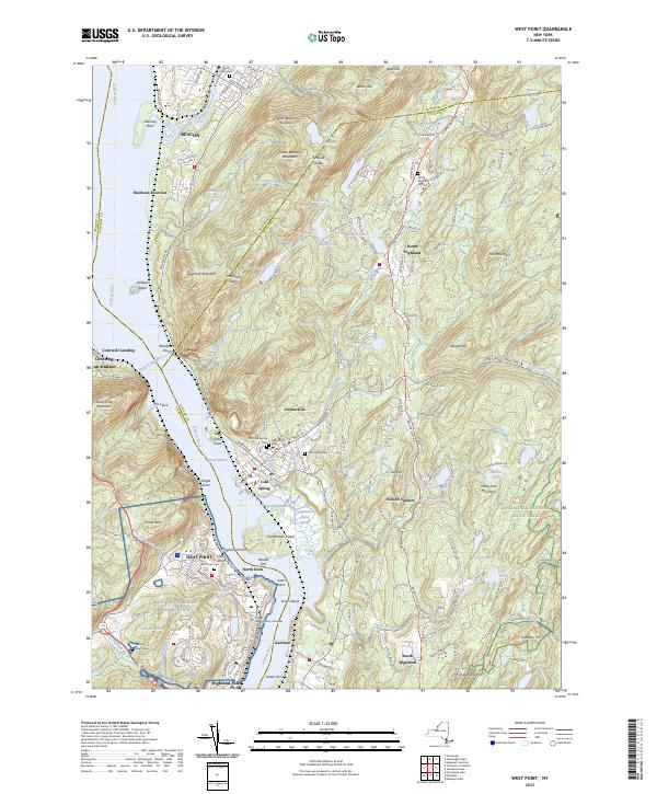 US Topo 7.5-minute map for West Point NY