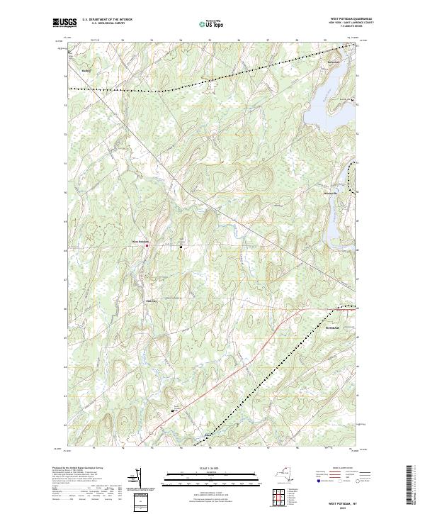 US Topo 7.5-minute map for West Potsdam NY