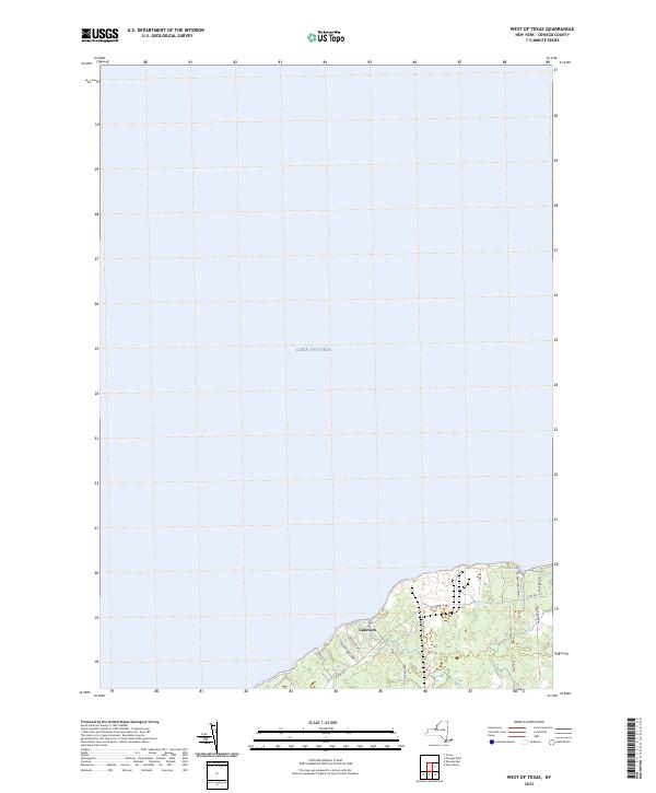 US Topo 7.5-minute map for West of Texas NY