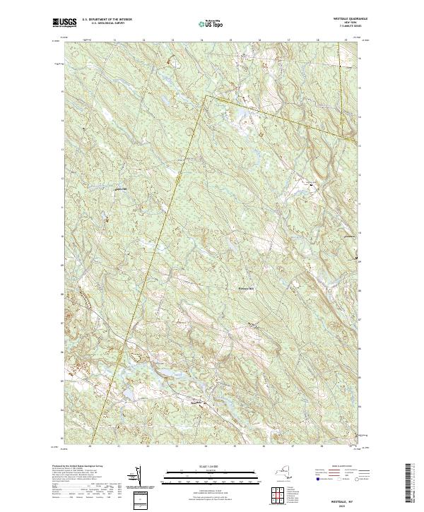 US Topo 7.5-minute map for Westdale NY