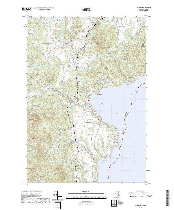 US Topo 7.5-minute map for Westport NYVT