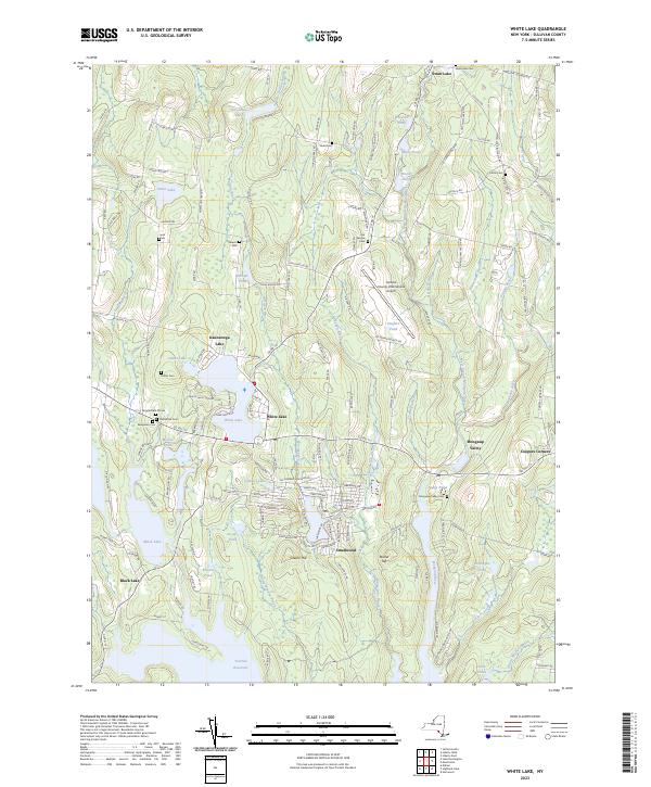 US Topo 7.5-minute map for White Lake NY