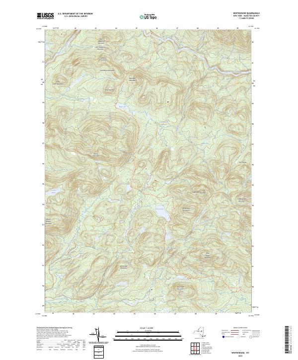 US Topo 7.5-minute map for Whitehouse NY