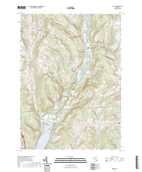 US Topo 7.5-minute map for Willet NY