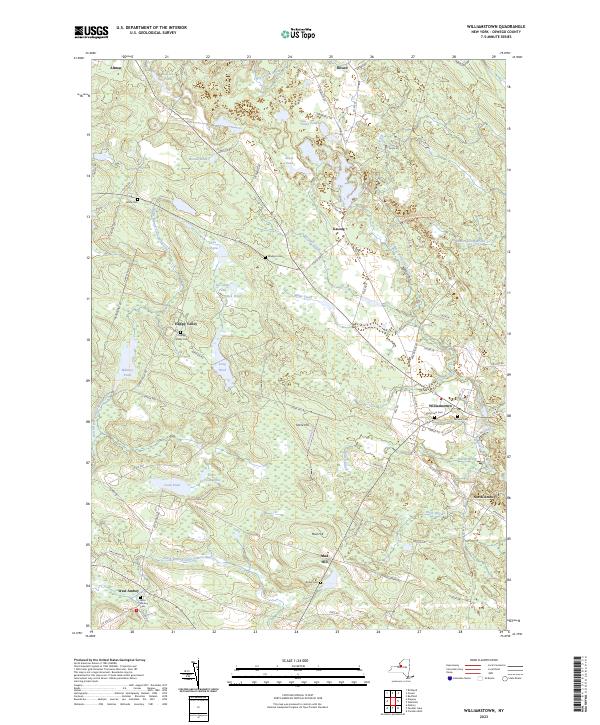 US Topo 7.5-minute map for Williamstown NY – American Map Store