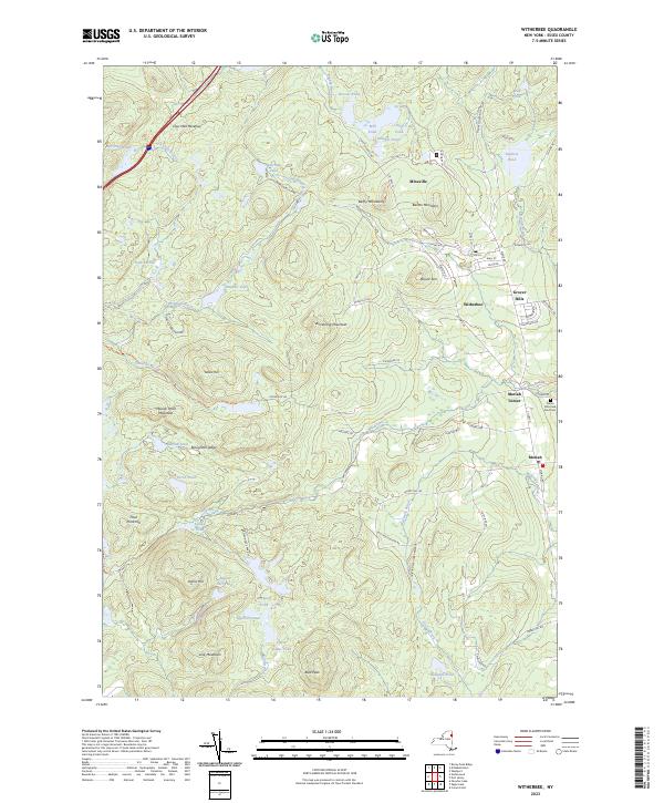 US Topo 7.5-minute map for Witherbee NY