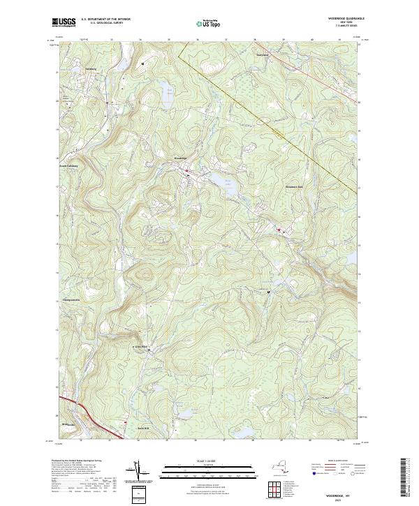 US Topo 7.5-minute map for Woodridge NY