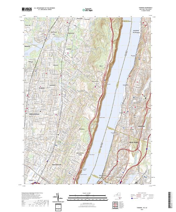 US Topo 7.5-minute map for Yonkers NYNJ