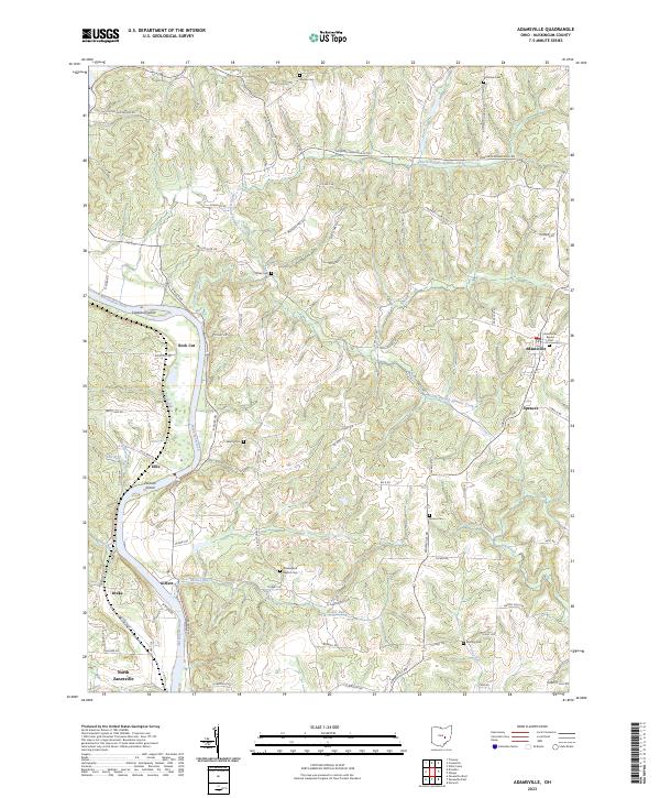 US Topo 7.5-minute map for Adamsville OH