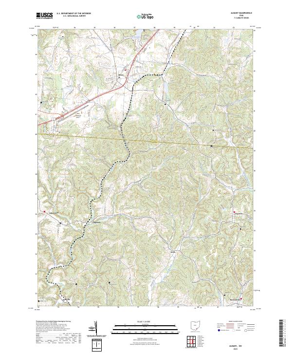 US Topo 7.5-minute map for Albany OH