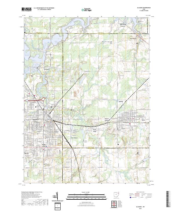 US Topo 7.5-minute map for Alliance OH