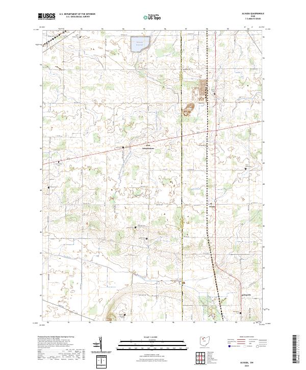 US Topo 7.5-minute map for Alvada OH