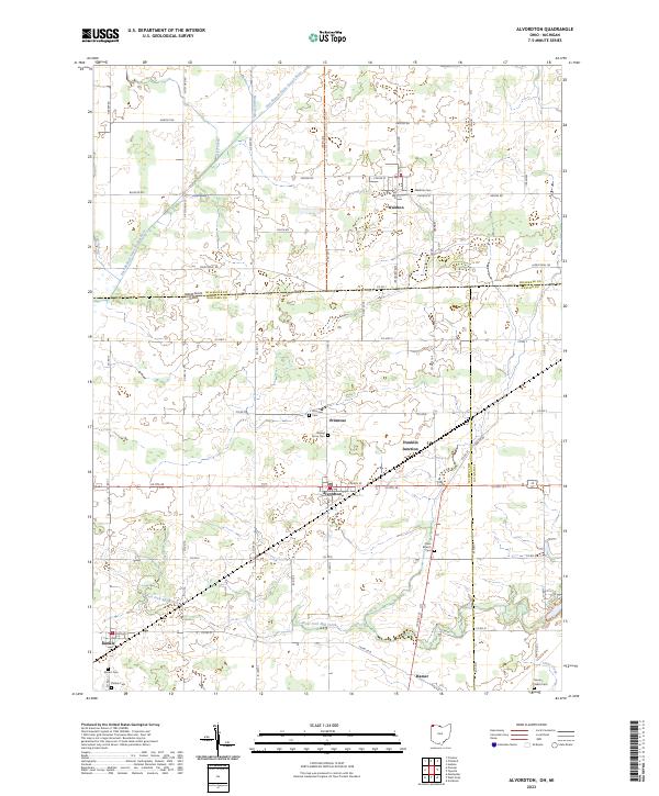 US Topo 7.5-minute map for Alvordton OHMI