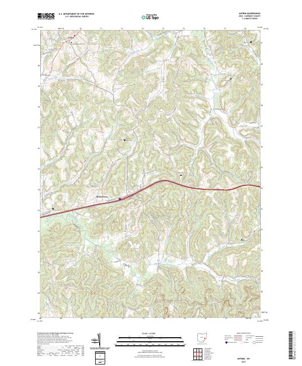 US Topo 7.5-minute map for Antrim OH