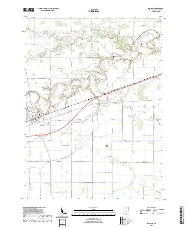 US Topo 7.5-minute map for Antwerp OH