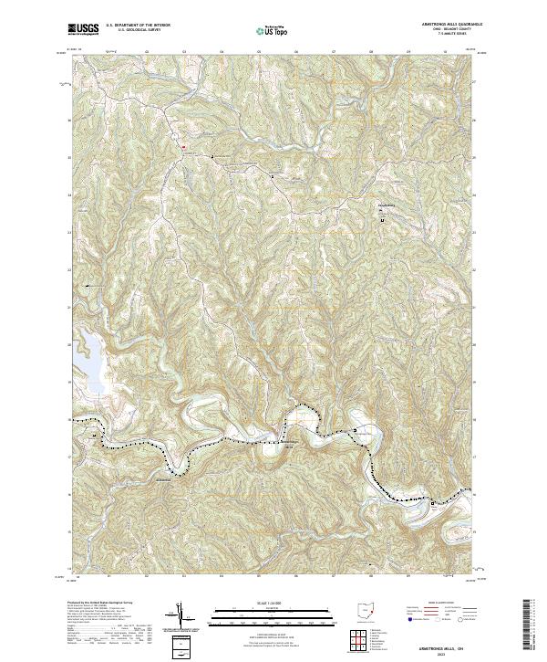 US Topo 7.5-minute map for Armstrongs Mills OH