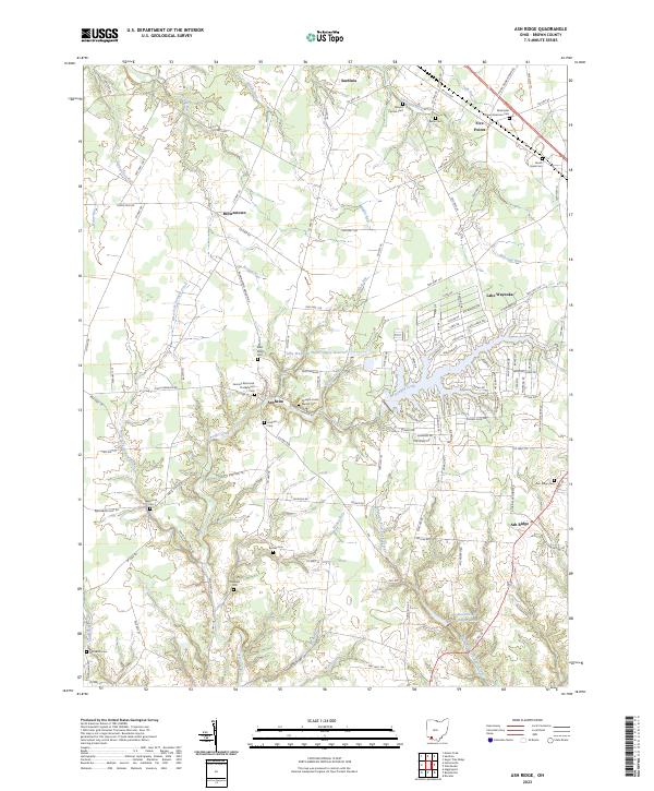 US Topo 7.5-minute map for Ash Ridge OH