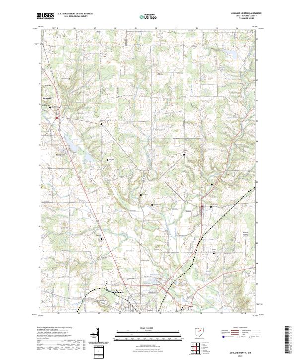 US Topo 7.5-minute map for Ashland North OH