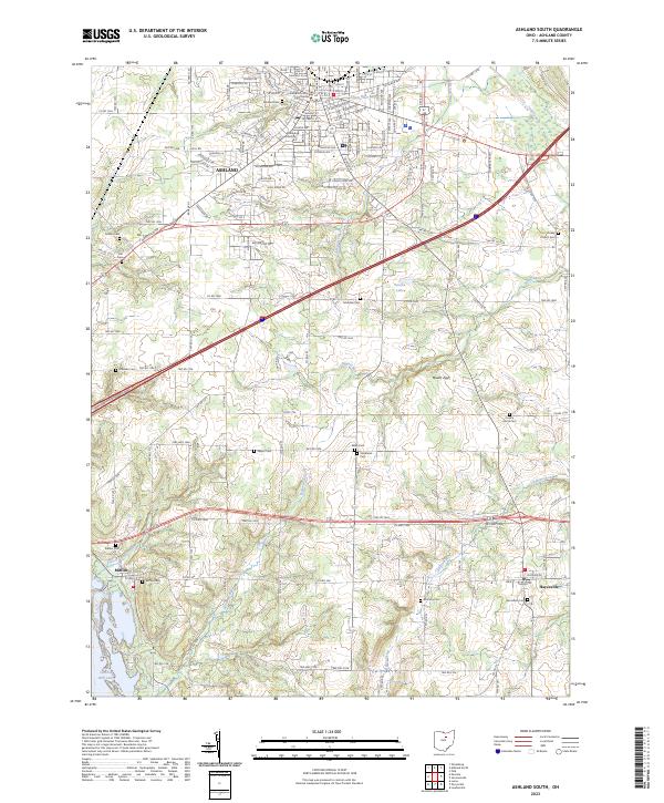 US Topo 7.5-minute map for Ashland South OH