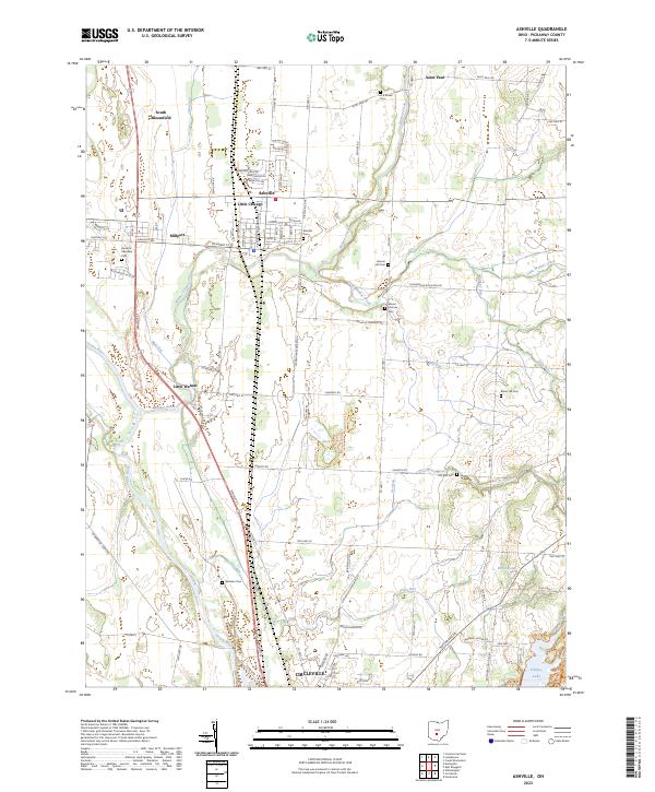 US Topo 7.5-minute map for Ashville OH