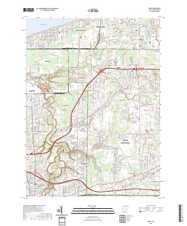 US Topo 7.5-minute map for Avon OH