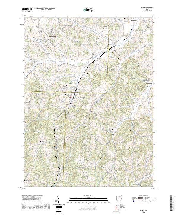 US Topo 7.5-minute map for Baltic OH