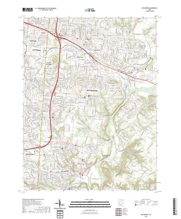 US Topo 7.5-minute map for Bellbrook OH