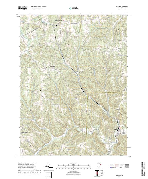 US Topo 7.5-minute map for Bergholz OH