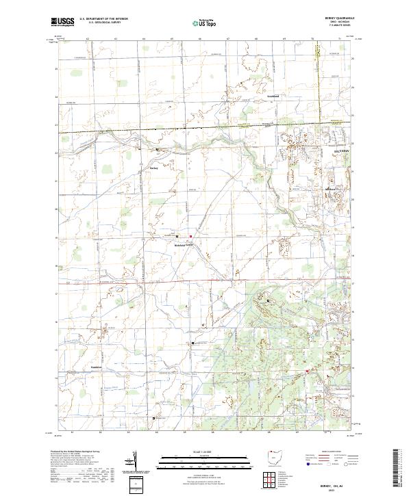 US Topo 7.5-minute map for Berkey OHMI