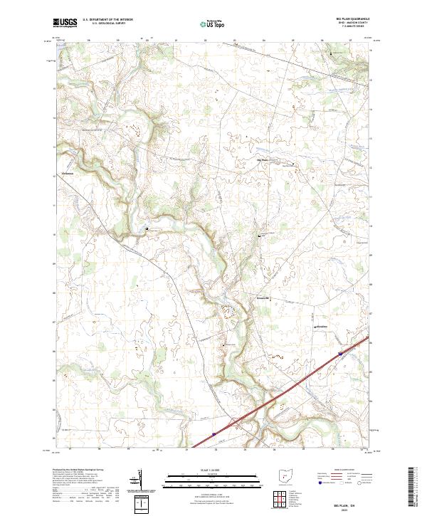 US Topo 7.5-minute map for Big Plain OH