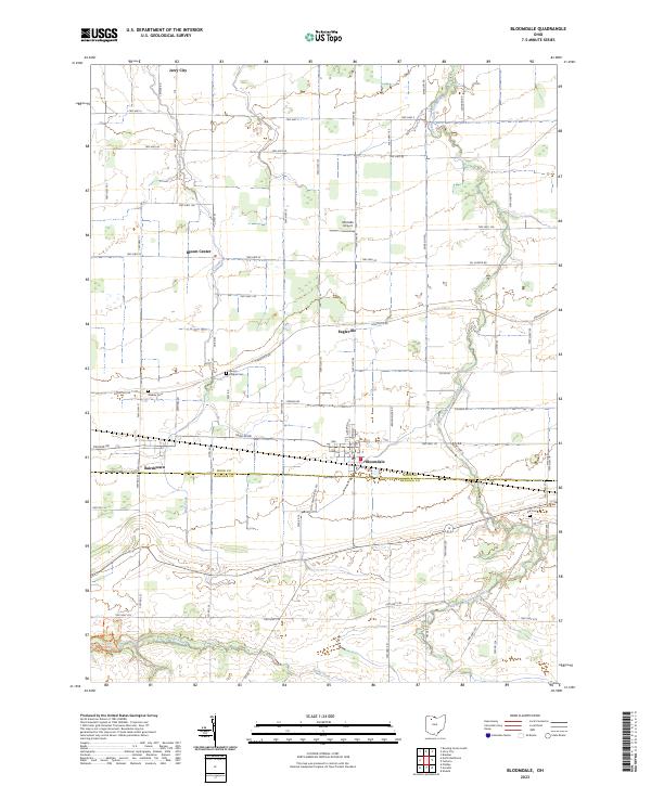 US Topo 7.5-minute map for Bloomdale OH